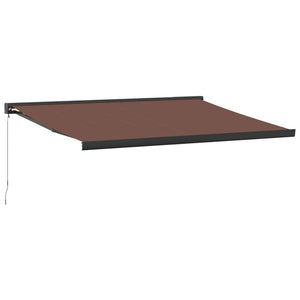 Tenda Sole Retrattile Manuale 450x300 cm Marrone 3215726