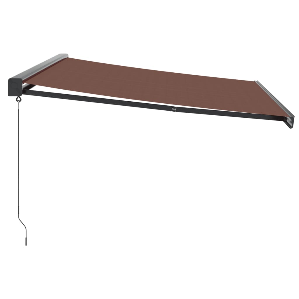 Tenda Sole Retrattile Manuale 450x300 cm Marrone 3215726