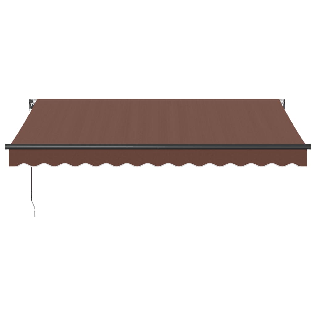 Tenda Sole Retrattile Manuale 350x250 cm Marrone 3215739