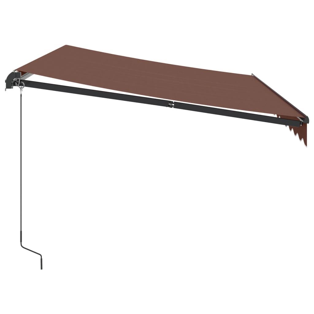 Tenda Sole Retrattile Manuale 350x250 cm Marrone 3215739