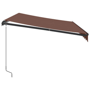 Tenda Sole Retrattile Manuale 350x250 cm Marrone 3215739