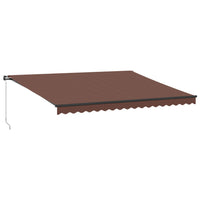 Tenda Sole Retrattile Manuale 450x300 cm Marrone 3215740