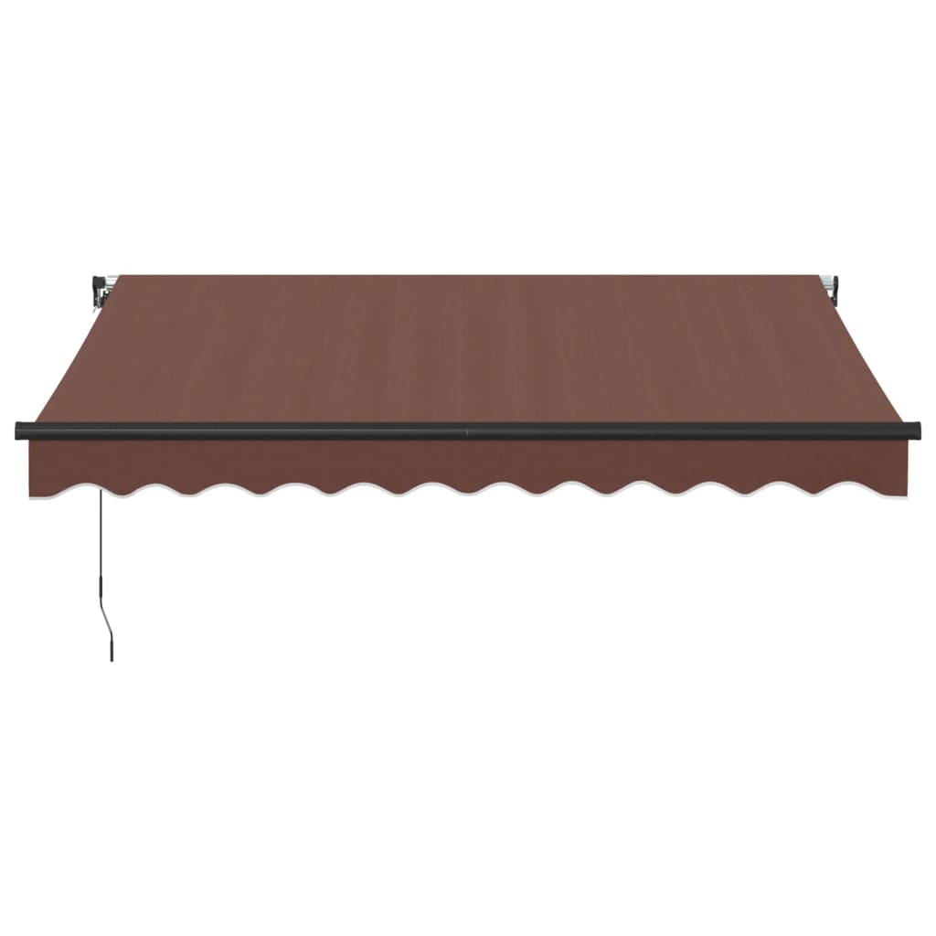 Tenda Retrattile Manuale con LED 300x250cm Marrone 3215741