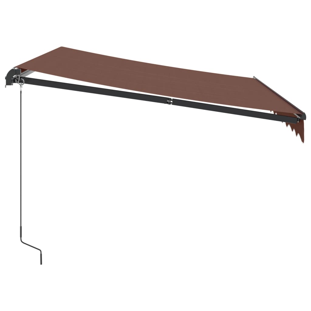 Tenda Retrattile Manuale con LED 300x250cm Marrone 3215741