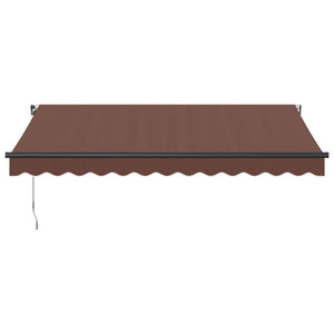 Tenda Retrattile Manuale con LED 350x250 cm Marrone 3215742