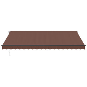 Tenda Retrattile Manuale con LED 450x300 cm Marrone 3215743