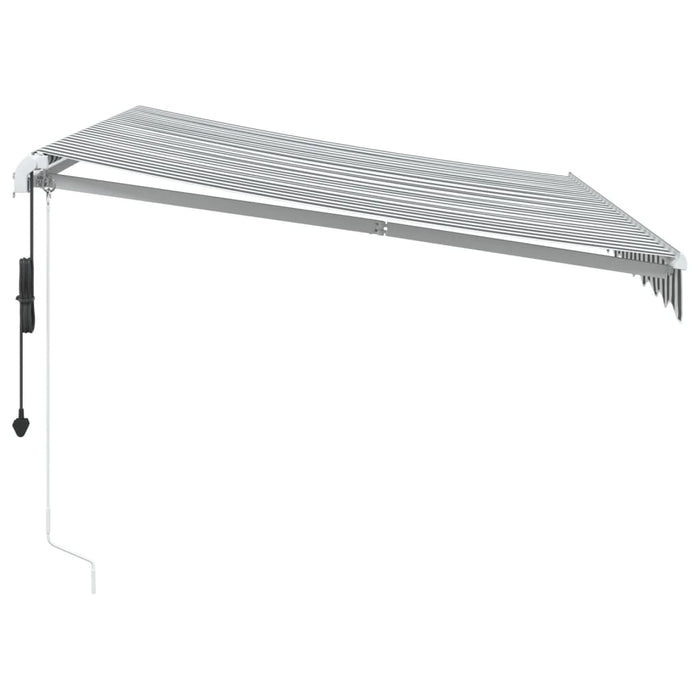 Tenda Retrattile Automatica LED Antracite e Bianco 300x250 cm 3215781