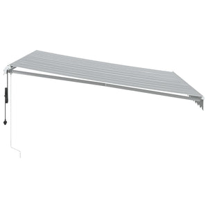 Tenda Retrattile Automatica LED Antracite e Bianco 400x300 cm 3215785