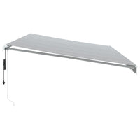 Tenda Retrattile Automatica LED Antracite e Bianco 600x300 cm 3215791