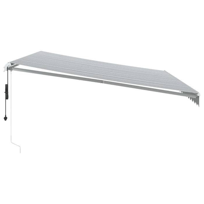 Tenda Retrattile Automatica LED Antracite e Bianco 500x350 cm 3215803