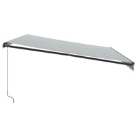 Tenda Retrattile Manuale con LED Antracite e Bianco 500x350 cm 3215817