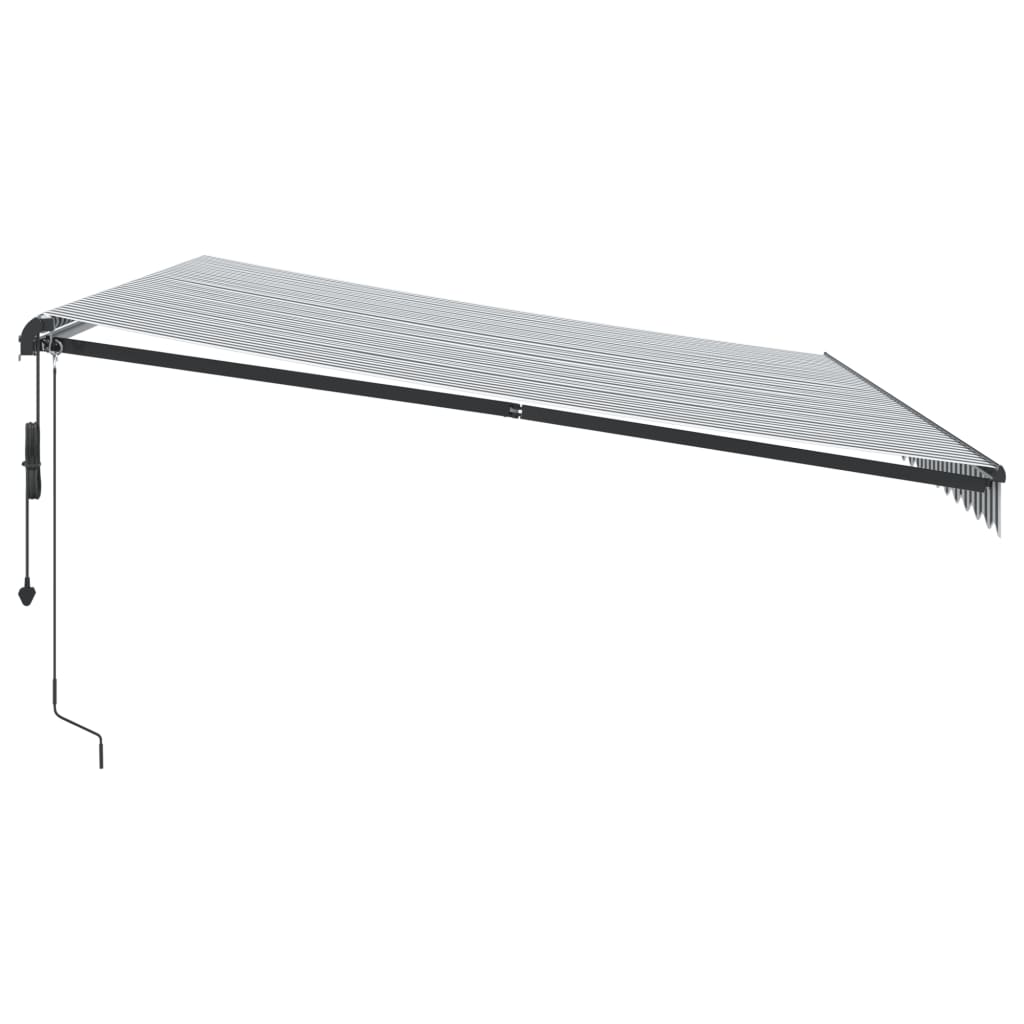 Tenda Retrattile Automatica LED Antracite e Bianco 500x350 cm 3215819