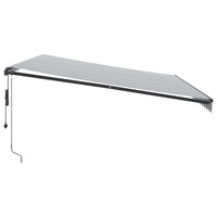 Tenda Retrattile Automatica LED Antracite e Bianco 500x350 cm 3215819