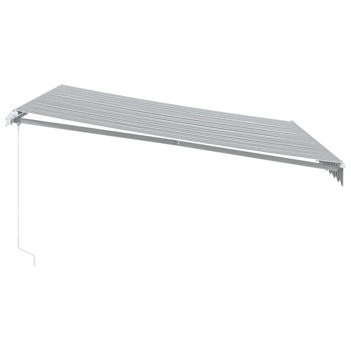 Tenda da Sole Retrattile Manuale Antracite e Bianco 400x300 cm 3216035