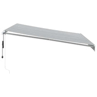 Tenda Sole Retrattile Automatica 400x300 cm Antracite e Bianco 3216037