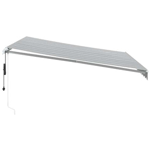 Tenda Sole Retrattile Automatica 400x300 cm Antracite e Bianco 3216037