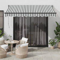 Tenda da Sole Antracite e Bianca 3x2,5 m Tessuto e Alluminio 3216108