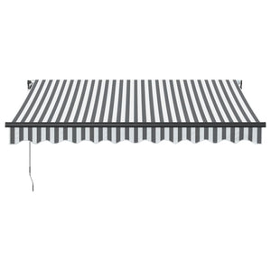 Tenda da Sole Retrattile Manuale Antracite e Bianco 300x250 cm 3216143