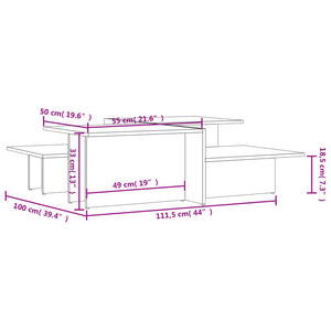 Tavolini da Salotto 2 pz Rovere Fumo in Legno Multistrato 3216158