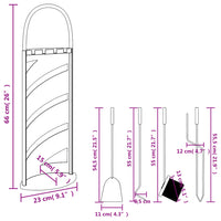 Set Attrezzi per Caminetto 5 pz 23x15x66 cm in Acciaio 156378