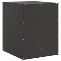 Comodino Nero 34,5x39x44 cm in Acciaio 841607