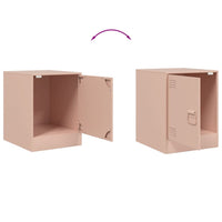 Comodini 2 pz Rosa 34,5x39x44 cm in Acciaio 841610