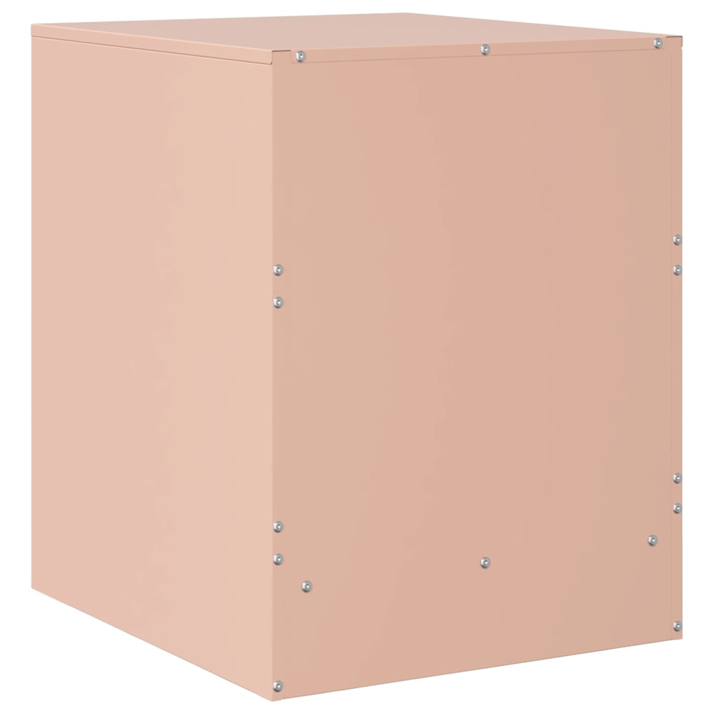 Comodini 2 pz Rosa 34,5x39x44 cm in Acciaio 841622