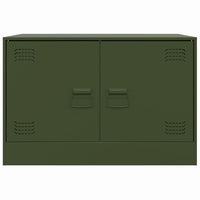 Mobili TV 2 pz Verde Oliva 67x39x44 cm in Acciaio 841640