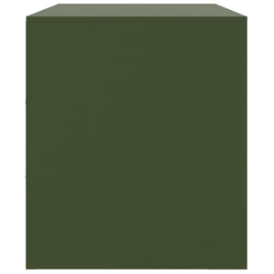 Mobili TV 2 pz Verde Oliva 67x39x44 cm in Acciaio 841640