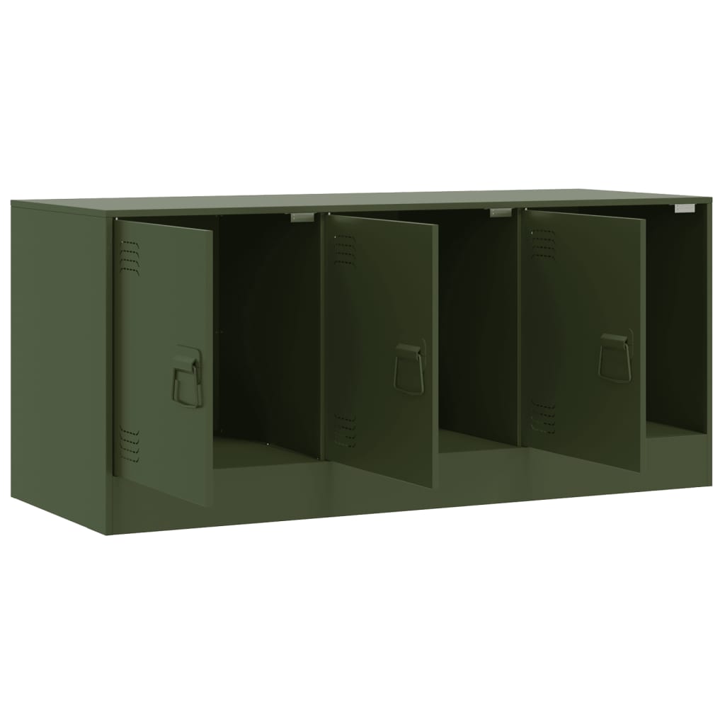 Mobile TV Verde Oliva 99x39x44 cm in Acciaio 841647