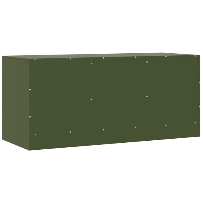 Mobile TV Verde Oliva 99x39x44 cm in Acciaio 841647