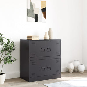 Credenza Nera 67x39x73 cm in Acciaio 841649