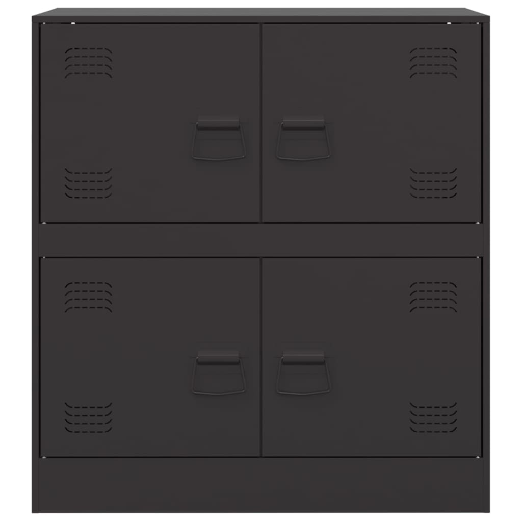 Credenza Nera 67x39x73 cm in Acciaio 841649