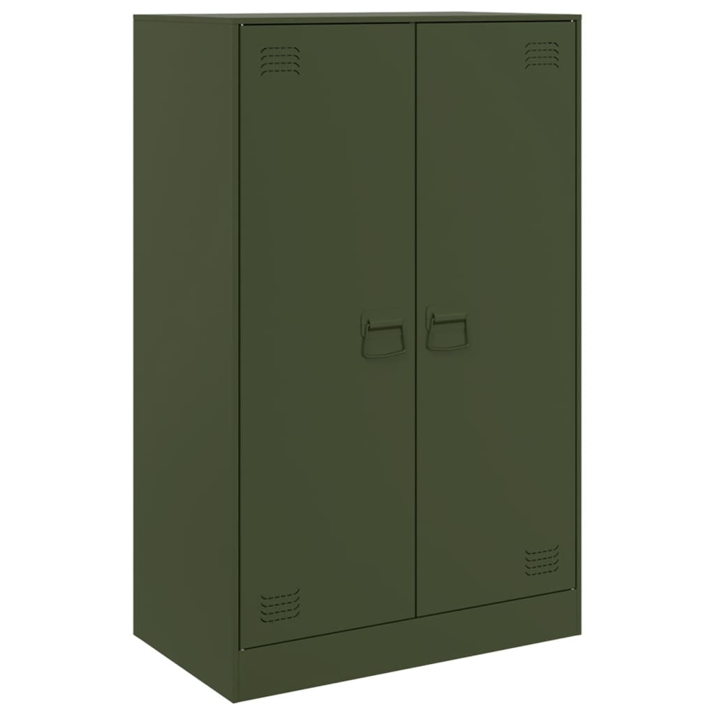 Credenza Verde Oliva 67x39x107 cm in Acciaio 841665