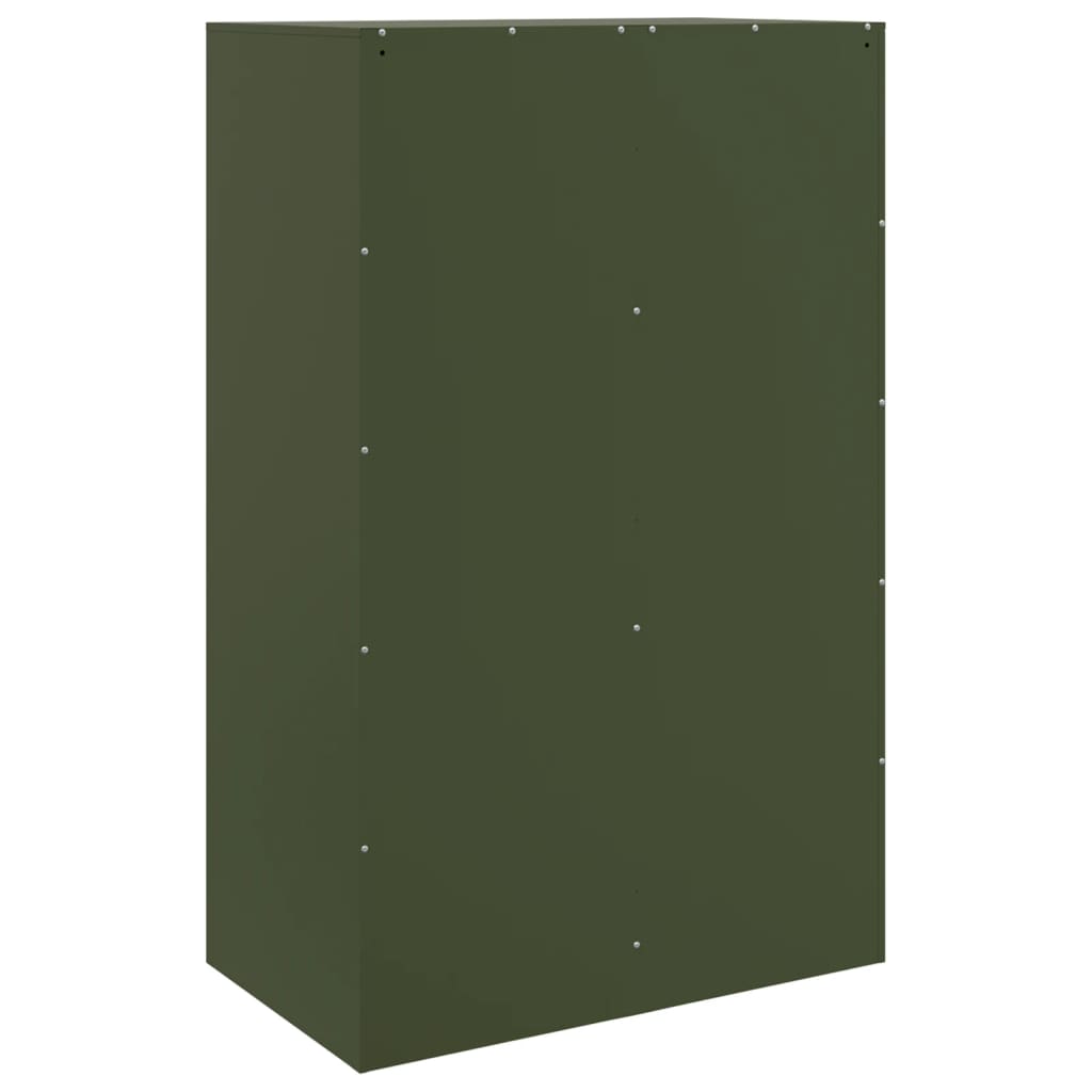 Credenza Verde Oliva 67x39x107 cm in Acciaio 841665