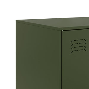 Credenza Verde Oliva 67x39x107 cm in Acciaio 841665