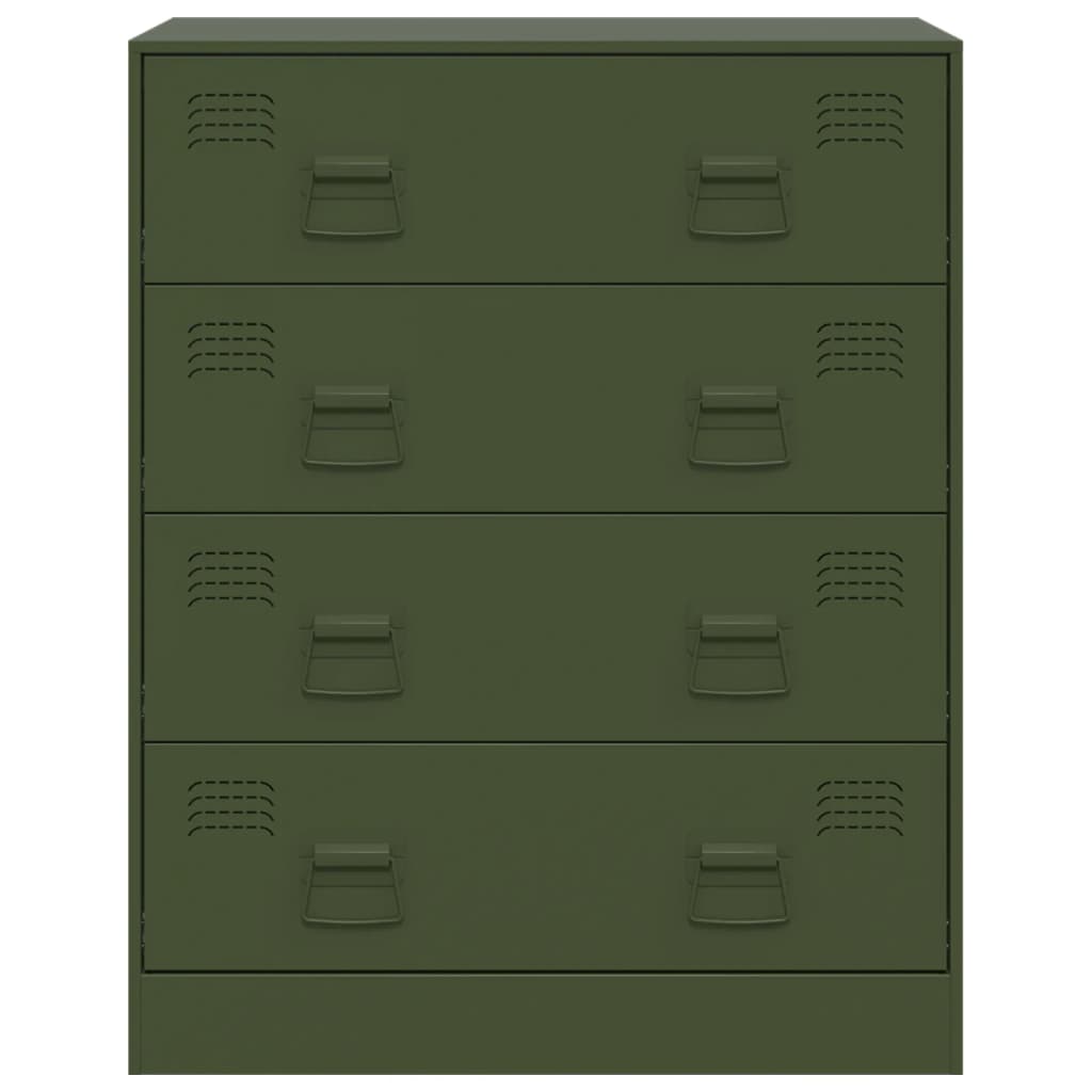 Credenza Verde Oliva 67x39x83 cm in Acciaio 841683