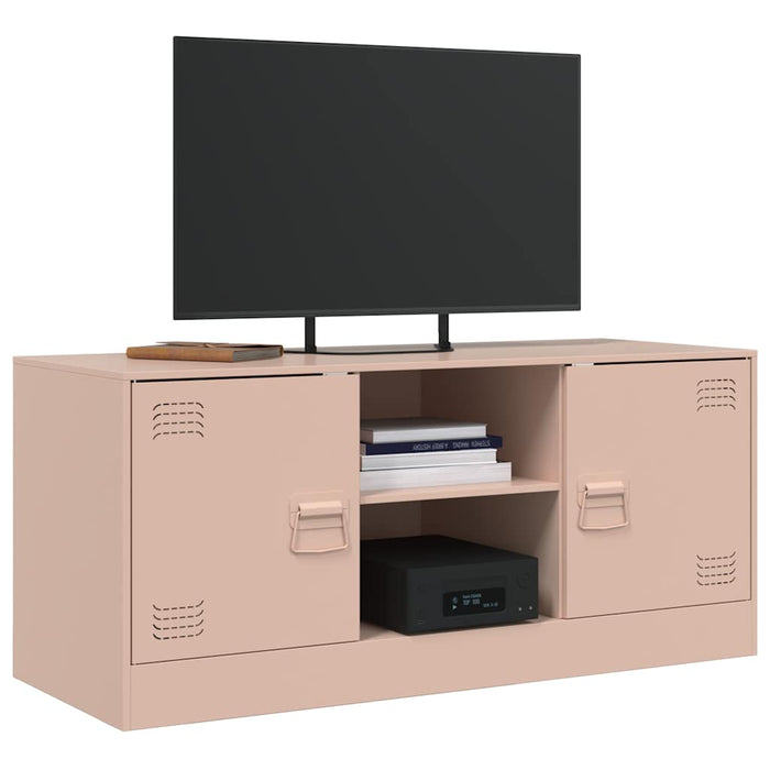 Mobile Porta TV Rosa 99x39x44 cm in Acciaio 841686