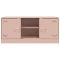 Mobile Porta TV Rosa 99x39x44 cm in Acciaio 841686