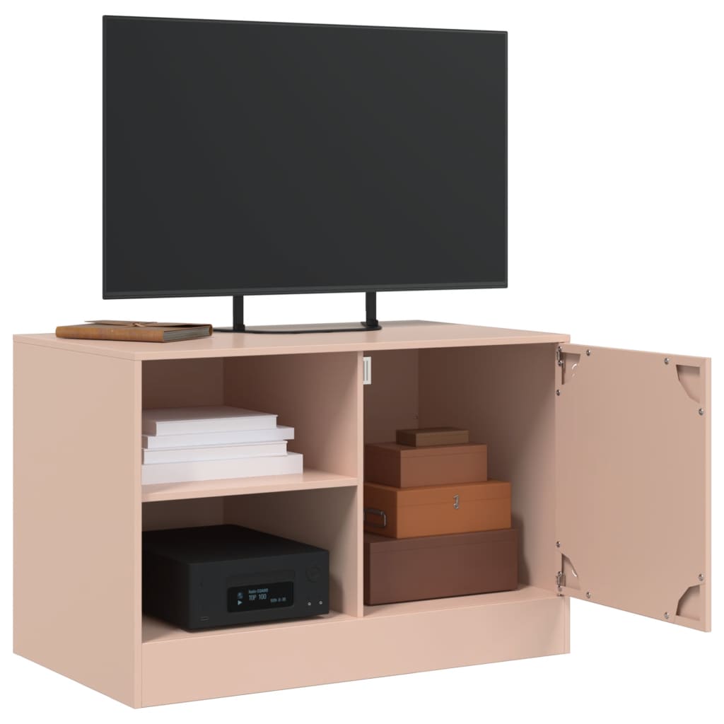 Mobili TV 2 pz Rosso 67x39x44 cm in Acciaio 841694