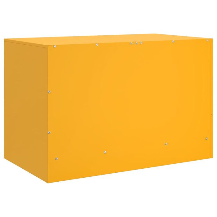 Mobili TV 2 pz Giallo Senape 67x39x44 cm in Acciaio 841698