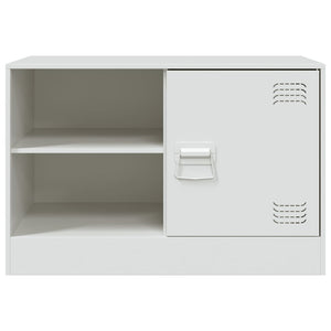 Mobile Porta TV Bianco 67x39x44 cm in Acciaio 841701