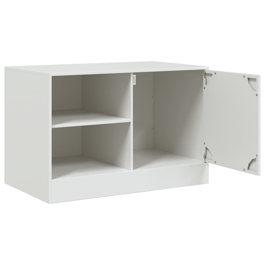 Mobile Porta TV Bianco 67x39x44 cm in Acciaio 841701