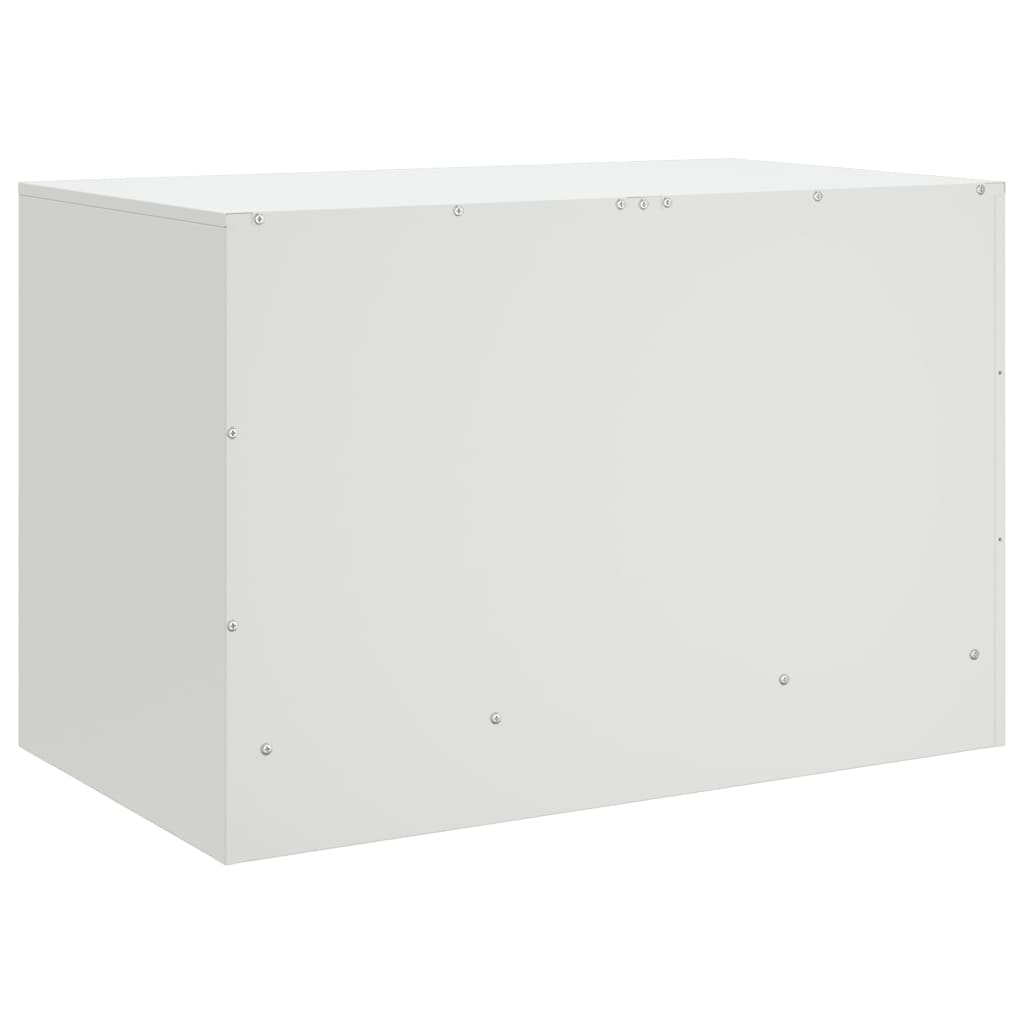 Mobile Porta TV Bianco 67x39x44 cm in Acciaio 841701