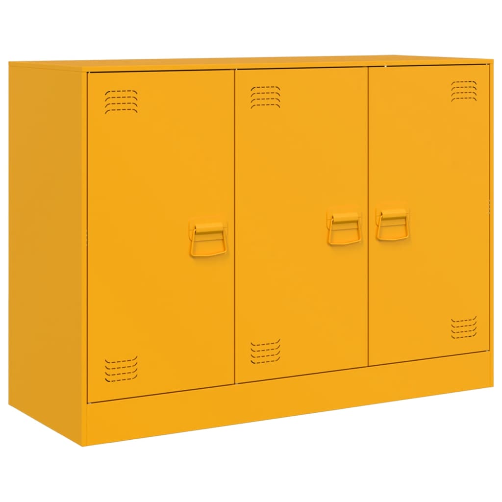 Credenza Giallo Senape 99x39x73 cm in Acciaio 841724