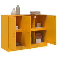 Credenza Giallo Senape 99x39x73 cm in Acciaio 841724