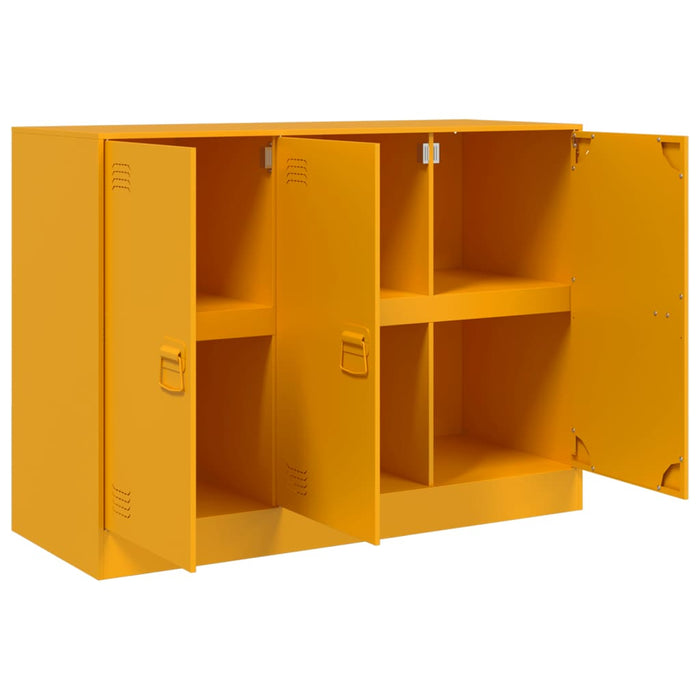 Credenza Giallo Senape 99x39x73 cm in Acciaio 841724