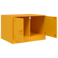 Tavolino da Salotto Giallo Senape 67x50x44 cm in Acciaio 841730