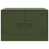 Tavolino da Salotto Verde Oliva 67x50x44 cm in Acciaio 841731