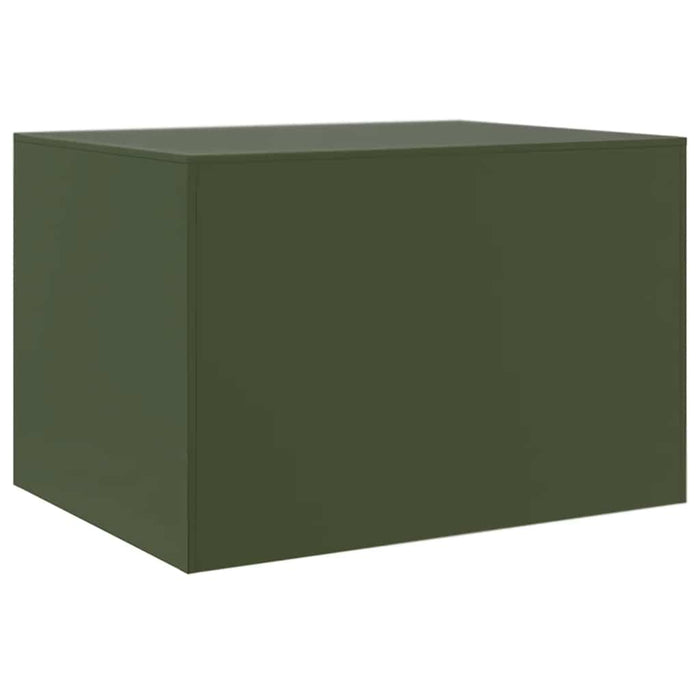 Tavolino da Salotto Verde Oliva 67x50x44 cm in Acciaio 841731